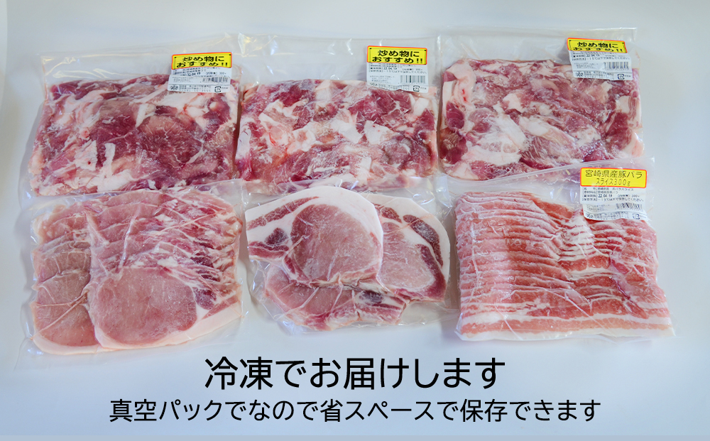宮崎県産 豚肉 お料理セット 1.8kg