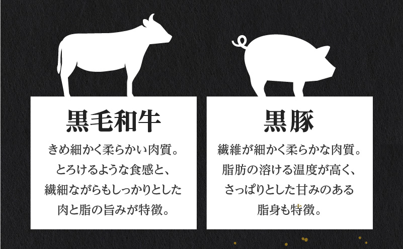 肉旅】鹿児島県産黒毛和牛＆黒豚入り手ごねハンバーグ8個入 K235