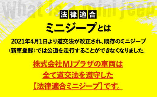 法律適合ミニジープMJRで桜島をツーリングしよう！　K212-FT001