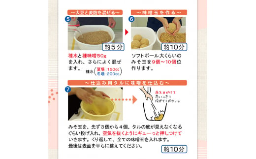 「かねよ みそ しょうゆ」麦味噌手作りキット　K058-004