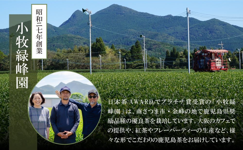 【鹿児島県産】特撰深蒸し茶「峰の誉」3本セット (100g×3袋)