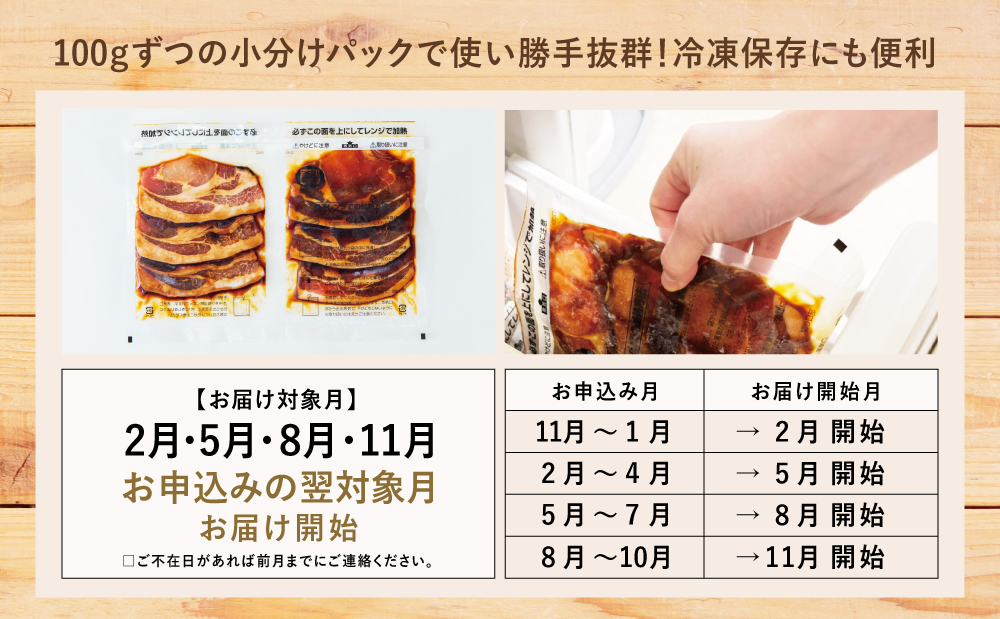 【定期便 全4回】鹿児島県産 味付け豚ロース食べ比べ おかず定期便 レモンペッパー 蒲焼き風 生姜焼き 電子レンジ対応 お手軽 簡単 惣菜 お弁当 定期配送 冷凍 豚肉 コワダヤ 南さつま