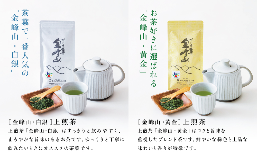 【西馬場製茶】かごしま茶 上煎茶（2種） 3本セット（100g×3） 自園自製 ギフト 贈答 鹿児島県産 かごしま お茶 日本茶 緑茶 茶葉 南さつま市