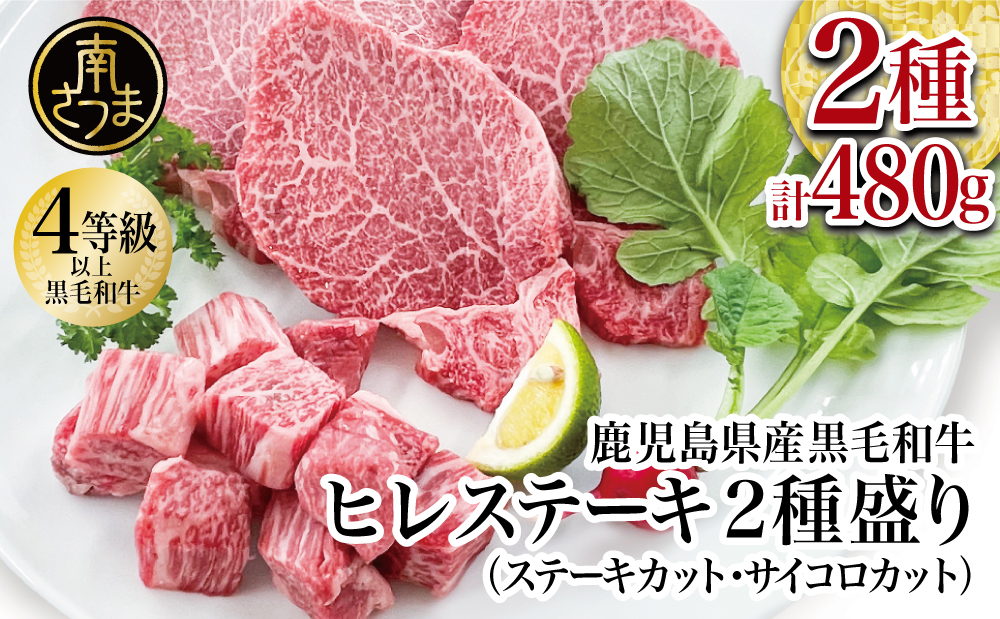 高品質SALE A4等級以上 黒毛和牛 ヒレステーキ 2種 240g×2P 480g