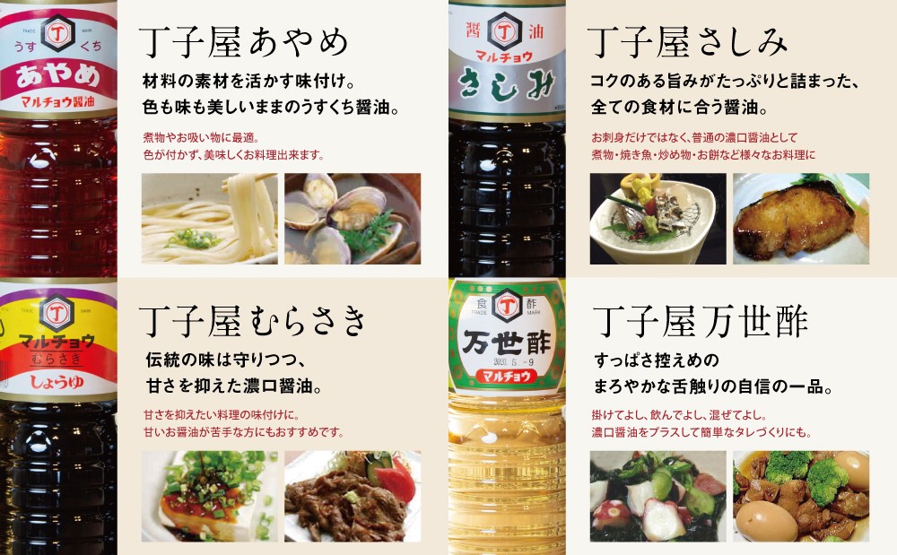 【創業享保20年の老舗醤油屋】丁子屋のかごしま醤油 詰め合わせ（4種） 6本セット 調味料 醤油 酢 お酢 鹿児島 南さつま市