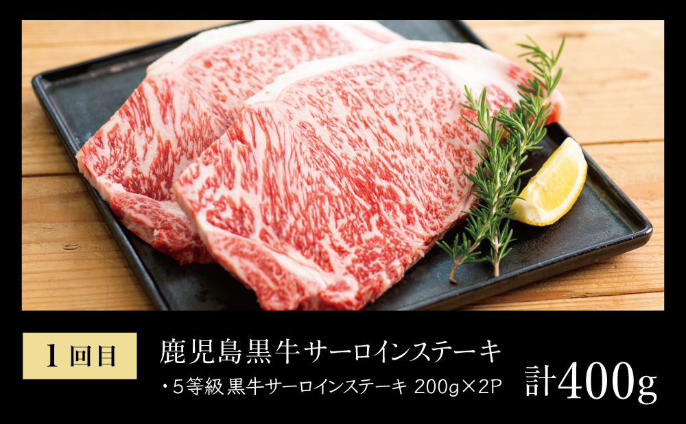 【JA食肉かごしま】鹿児島黒牛お試し定期便（全3回） 和牛日本一の「鹿児島黒牛」お肉 ステーキ すき焼き しゃぶしゃぶ 黒毛和牛 牛肉 定期便 南さつま市