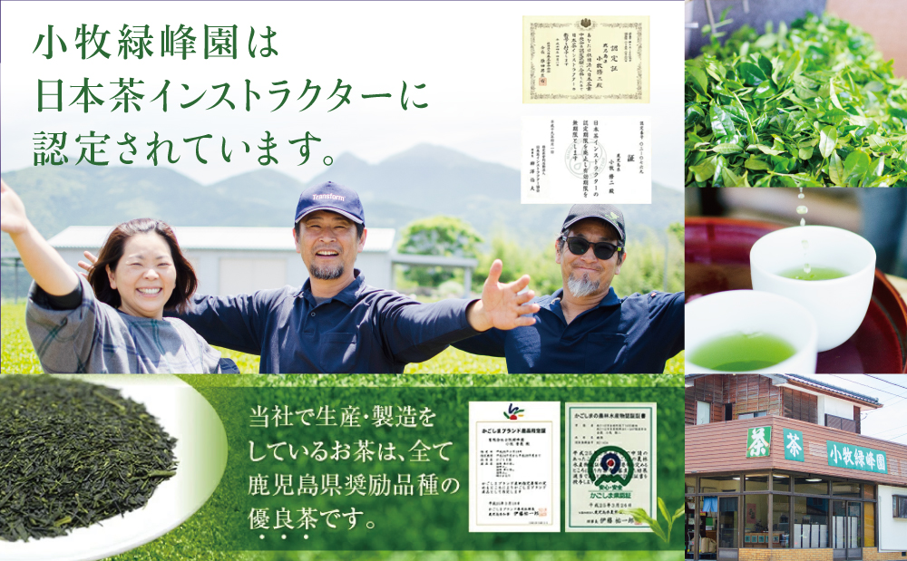 【鹿児島県産】特撰深蒸し茶「峰の誉」3本セット (100g×3袋)