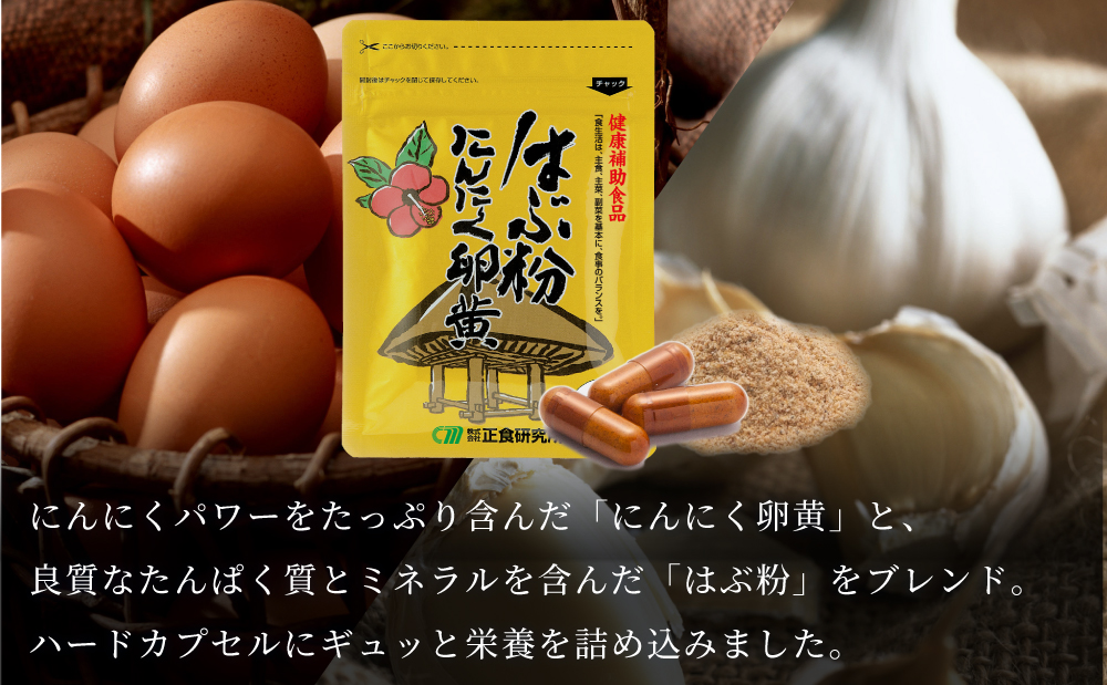 【健康補助食品】はぶ粉にんにく卵黄 （31粒入り×2袋）