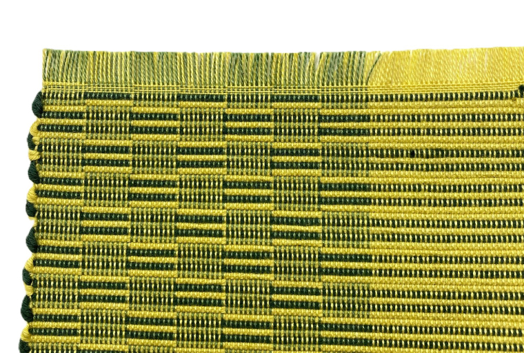 AI009　ウージ染め手織りコースターヤシラミ織り2枚セット