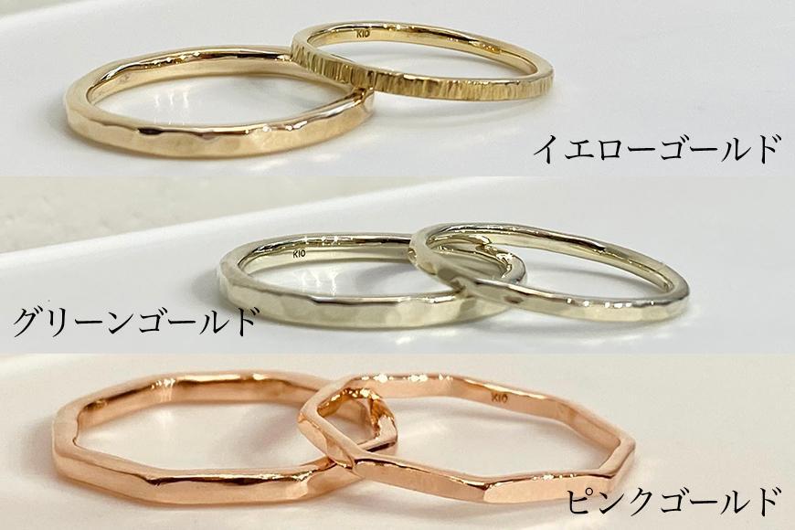 【手作り指輪itosina】K10 gold ring 2.0mm幅