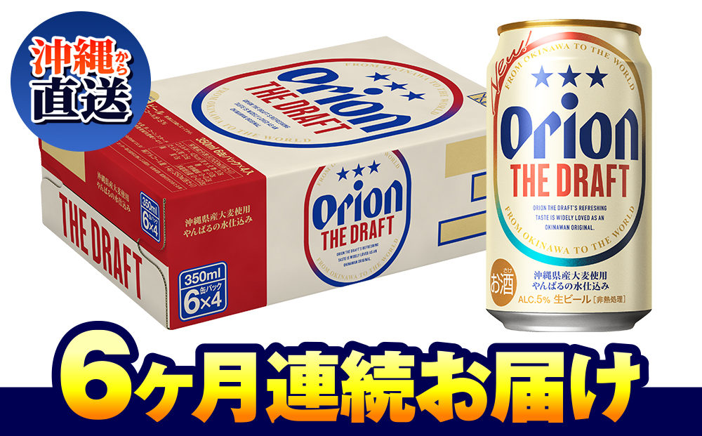 オリオンビール　ザ・ドラフト（350ml×24缶）　6ヶ月連続お届け